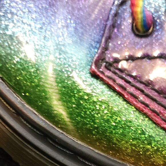 Dr. Martens Youth 1460 Ombre Glitter Boots - Kid's Size 9 - Picture 11 of 14